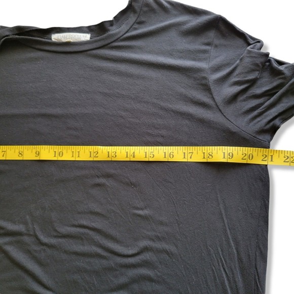 Joah Brown Black Long Sleeve Soft Stretchy Jersey Knit High Low Tee Size M/L - Picture 3 of 9